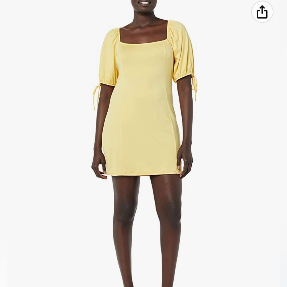 Golden yellow milkmaid dress